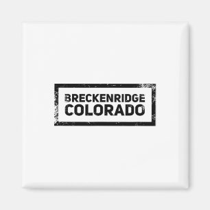 Imã Breckenridge Colorado Vintage Mountain SkiLogo