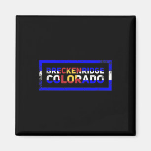 Imã Breckenridge Estado do Colorado Flag Retro Mountai