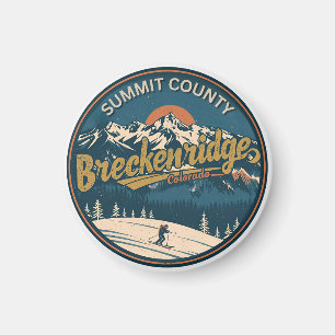 Imã Breckenridge vintage Colorado Montanha Rochosa