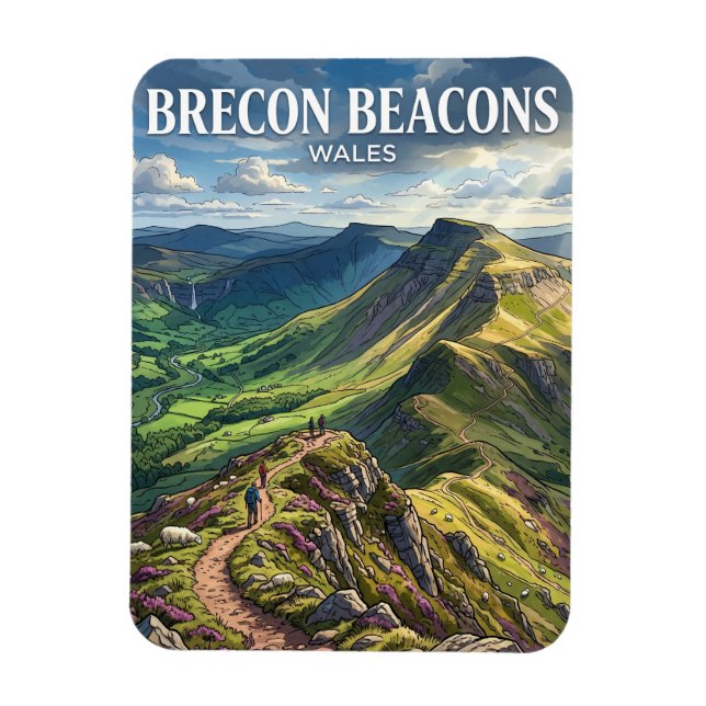 Ímã Brecon Beacons País de Gales (Vertical)