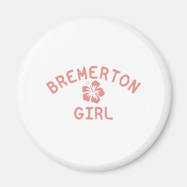 Imã Bremerton Pink Girl (Frente)