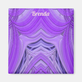 Imã BRENDA ~ 3D Design Fratural azul roxo