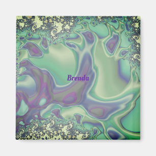Imã BRENDA ~ Padrão de Pastel Suave ~ Personalizado