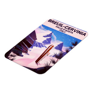 Ímã Breuil-Cervinia, d'Aosta de Valle, Italia, poster