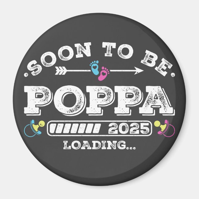 Imã Breve Papai 2025 Círculo de Carregamento (Frente)