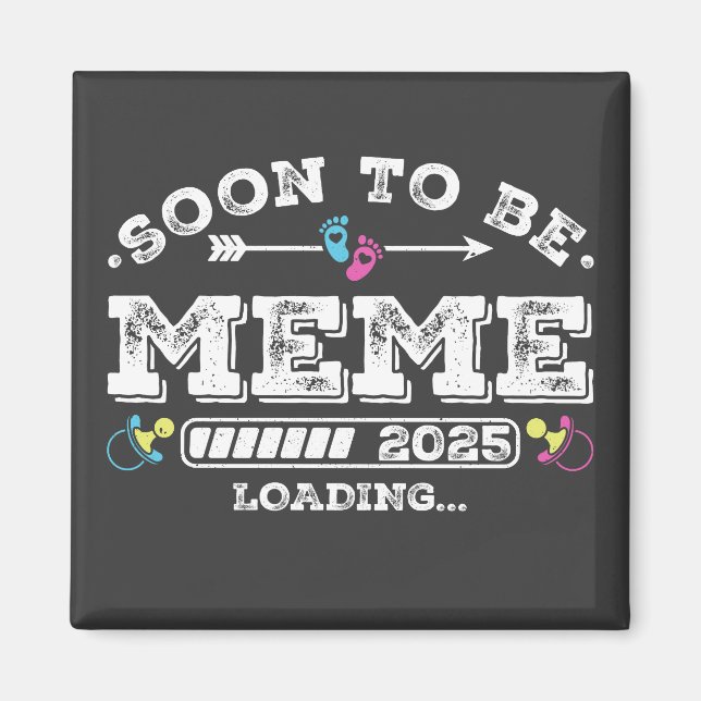 Imã Brevemente Meme 2025 Carregando Quadrado (Frente)