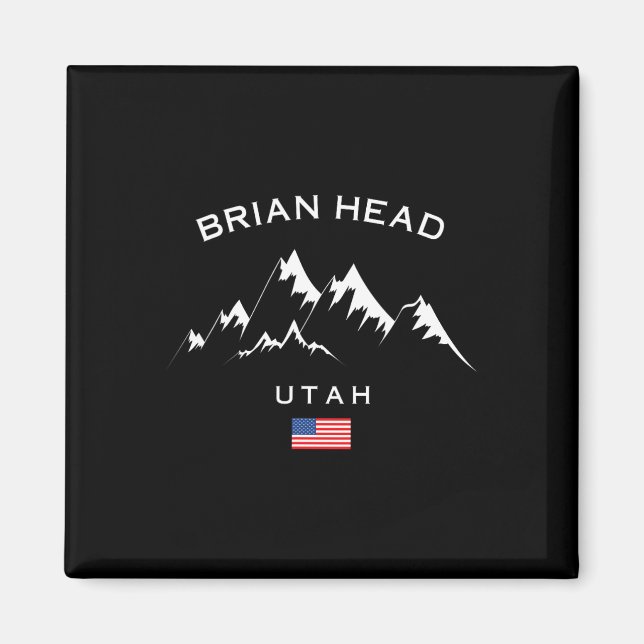 Imã Brian Head Ski Resort Rocky Mountain Skive Souve (Frente)