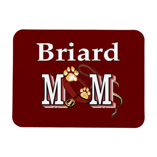 Ímã Briard Dog MOM (Horizontal)