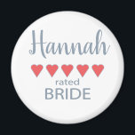 Imã Bridal e Festa de casamento 5 Noiva do Coração<br><div class="desc">Os membros do partido nobre e da festa de casamento sentir-se-ão amados e apreciados com um presente de "cinco corações" feito especialmente para eles. O amor é o que ele quer. Quer seja um casamento em casa ou um casamento de destino, os itens personalizados vão certamente trazer sorrisos ao longo...</div>