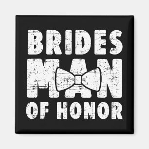 Imã Brides Man Of Honor Wedding Tee Solteiro Bachelore