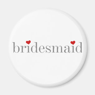 Imã Bridesmaid de Texto da cinza