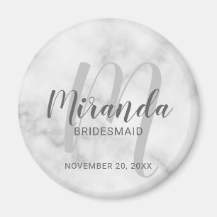 Imã Bridesmaid Personalizado de Script Moderno