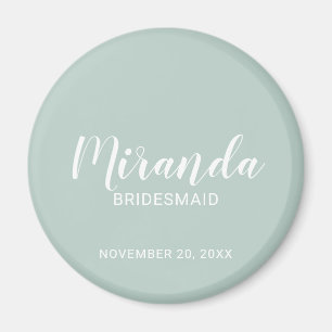 Imã Bridesmaid Personalizado de Script Moderno