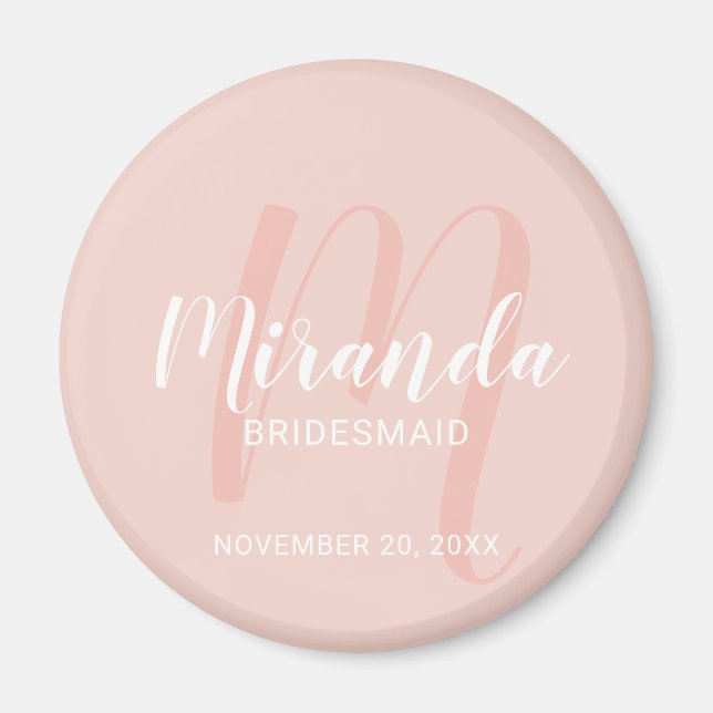Imã Bridesmaid Personalizado de Script Moderno (Frente)