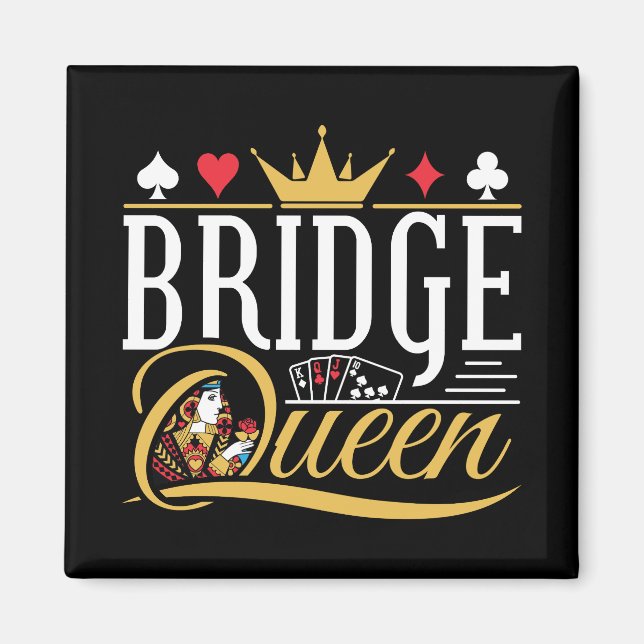Imã Bridge Queen Card Women (Frente)