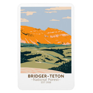 Ímã Bridger Teton National Forest Sheep Mountain