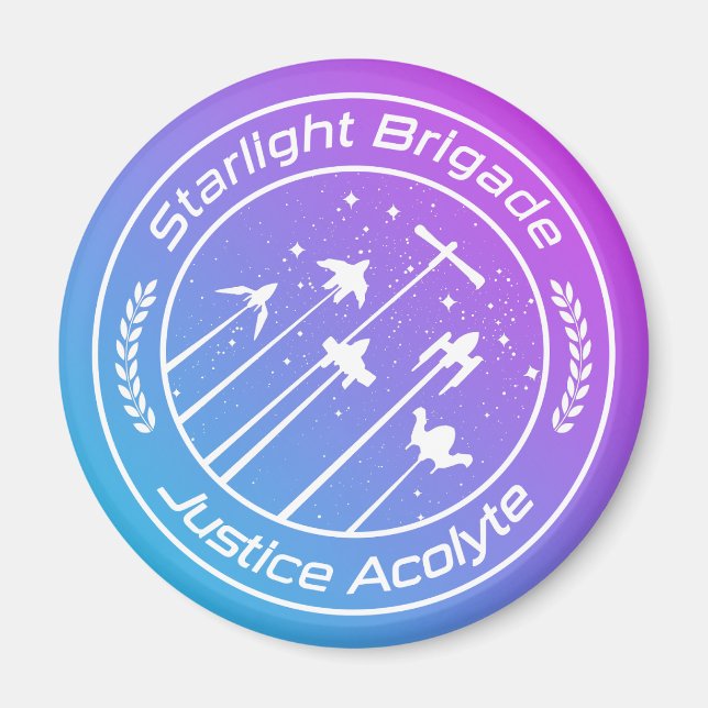 Imã Brigada Starlight Estilo Vaporwave (Frente)