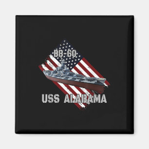 Imã Brigadeiro Uss Alabama Bb-60 &amp; navio de guerra