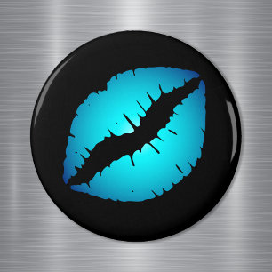 Imã Bright Aqua Blue Ombre Lips Look