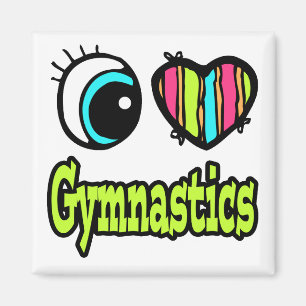 Imã Bright Eye Heart I Love Gymnastics
