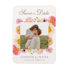 Ímã Bright Floral Save the Date Magnet
