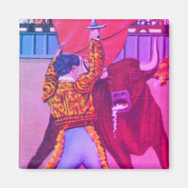 Imã Bright Matador Entra Multidão com Bull (Frente)