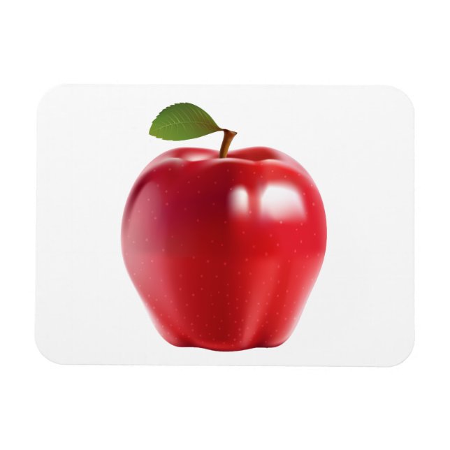 Ímã Bright Red Juicy Deliciosa Apple (Horizontal)