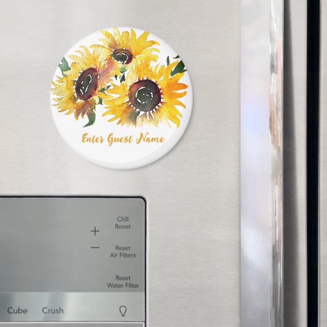 Imã Bright Sunflower Fabulous 50 Aniversário (In Situ (Fridge))