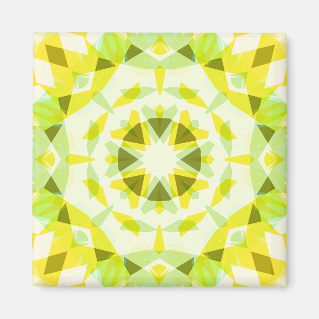 Imã Bright Yellow Green Summer Star Dopamine Art (Frente)