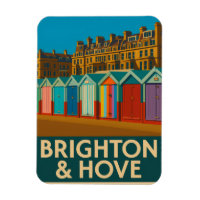 Brighton Beach Huts - Impressão Colorida à beira-m