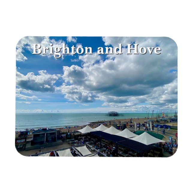Ímã Brighton e Hove Beach no verão (Horizontal)
