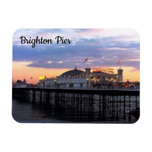 Ímã Brighton Pier em Foto à Noite