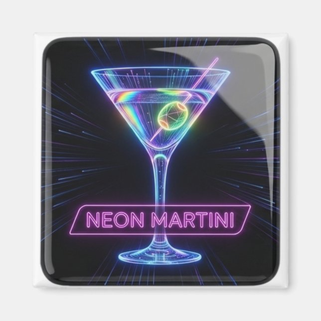 Imã Brilho de Martini Neon (Frente)