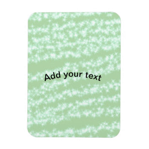 Ímã Brilho de purpurina pastel verde nome texto boho r