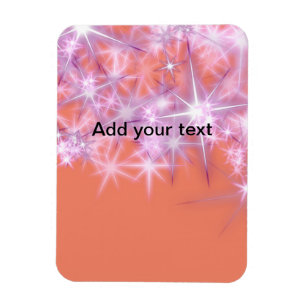 Ímã Brilho estrelas azul céu simples adicione seu text