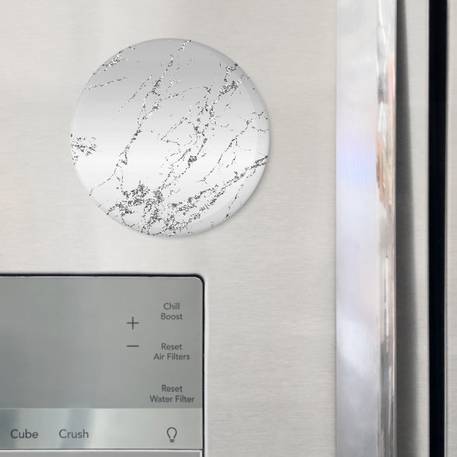 Imã Brilho Falso Cinza Prateado Glam (In Situ (Fridge))