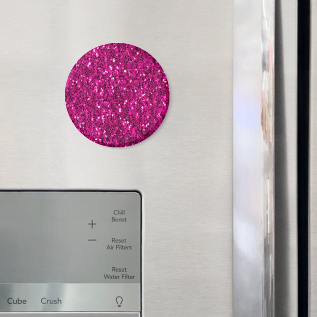 Imã Brilho falso rosa quente (In Situ (Fridge))