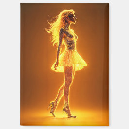 Imã Brilho luminoso do ouro do modelo de fantasia radi