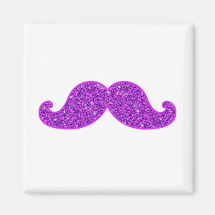Imã Brilho roxo do bigode retro feminino do