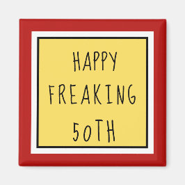 Imã Brincadeira 50º presente feliz de aniversário