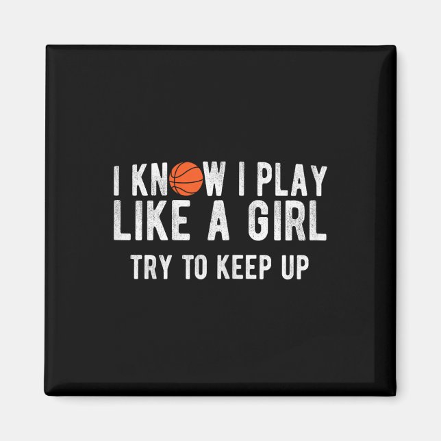 Imã Brincadeira De Basquete Como Uma Bola De Menina (Frente)