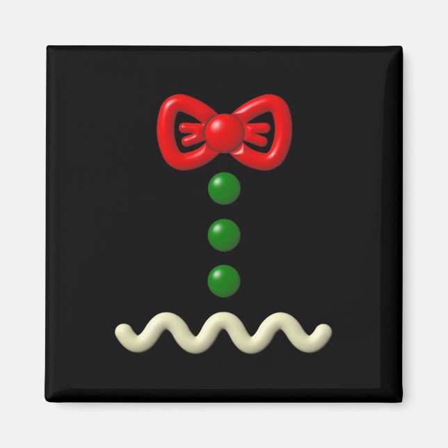 Imã Brincadeira de Gingerpão Homem Costume Halloween P (Frente)