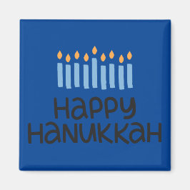 Imã Brincadeira feliz Hanukkah Square Magnet