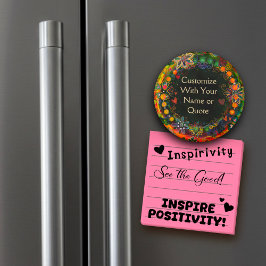 Imã Brincadeira Floral Verde Whimsical Personalize seu