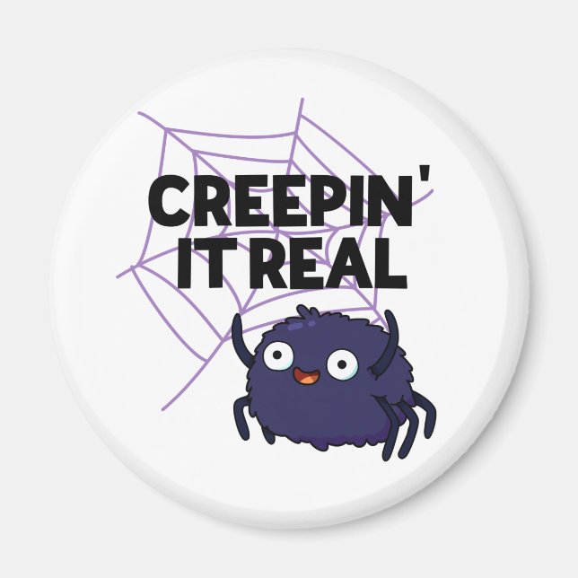 Imã Brincando de Halloween Engraçado Castigo de Aranha (Frente)
