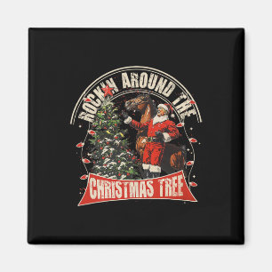 Imã Brincando em Torno do Natal Vaqueiro Engraçado Tru