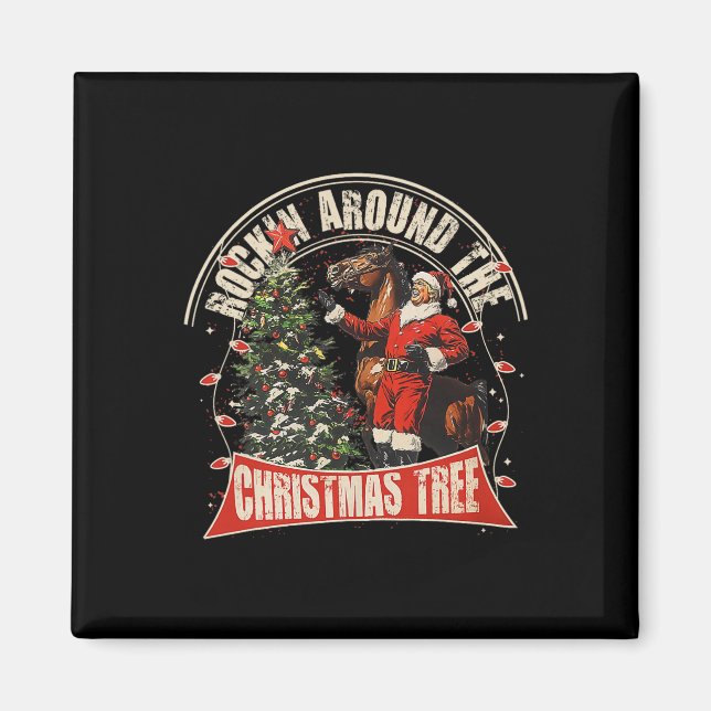 Imã Brincando em Torno do Natal Vaqueiro Engraçado Tru (Frente)