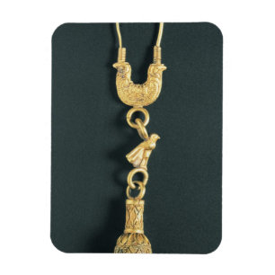 Ímã Brinco Dourado com o pendente gota-dado forma no