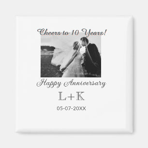 Imã Brinde a 10 anos feliz aniversário adicionar foto