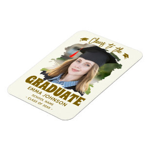 Ímã Brinde ao Graduado Nome da Foto Personalizada Famí